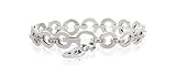 UNIQUE CIRCLE LINK 14K WHITE GOLD TENNIS BRACELET
