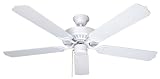 Ellington ELN52WW5 52-Inch Energy Star Five-Blade Ceiling Fan, White