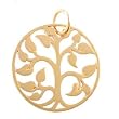 Open Design Round Tree of Life Pendant in 24K Gold Vermeil, #8355