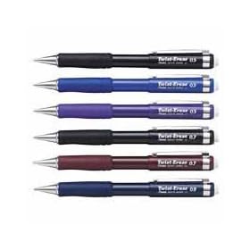 Twist-Erase III Mechanical Pencil, Refillable, Rubber, Clip, .5MM, Green Brl PENQE515D: Office Products