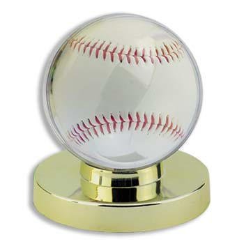 BCW Baseball Holder Dispaly with Gold Base