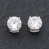 Sterling Silver 6mm CZ (Cubic Zirconia) Stud Earrings