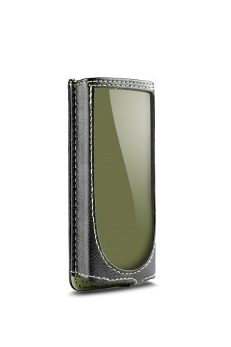 DLO - Philips Electronics DLZ57632/17 Leather Sleeve (HipCase) with Belt Clip, for Zune 4/8/16 GB (Black with Green Trim)