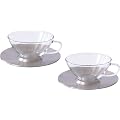 Bohemia Cristal 093/006/026 Teetassen mit Metalluntertasse Sinfonie 0,2 Liter 2-er Set