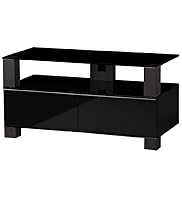 Sonorous MD 9095B Glass & Wood TV Stand