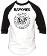 RAMONES - Presidential Seal - Black / White 3/4 Baseball Jersey
