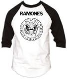 RAMONES - Presidential Seal - Black / White 3/4 Baseball Jersey