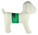PlayaPup Dog Belly Bands for Incontinence/Training, Shark Green, Medium