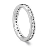 18k White Gold Eternity Diamond Wedding Band.
