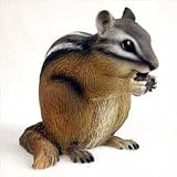 CHIPMUNK holds NUT Detailed FIGURINE Resin NIB AF73