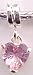 Silver Plated Charm Pendant Fits Pandora Glass Pink Heart (3)