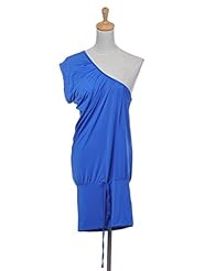 Halter One Shoulder Short Sleeves Party Dress/Tunic 