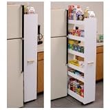 Venture Horizon Rolling Pantry 4036WH (White) (58h x 10w x 23 1/2d)