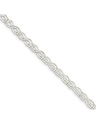 14k White Gold Fancy Bracelet, Best Quality Free Gift Box Satisfaction Guaranteed