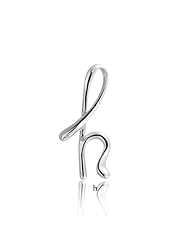 Bling Jewelry Sterling Silver Letter H Script Initial Pendant 18 inches