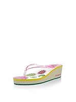Desigual Sandalias de cuña (Fucsia)