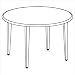 Study Tables - Ironwood VS-48-R Library 3000 Round Study Table