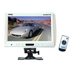 PYLE PLHR97W 9-Inch TFT LCD Headrest Monitor with Stand (White) by Pyle