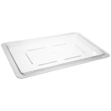 Cambro 1826CCW 26" Length x 18" Width, Camwear Clear Polycarbonate Full Size Flat Lid for Food Boxes