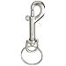 Campbell B7635102 Swiveling Bolt Snap with Keyring, Die Cast Zinc, Nickel Plated, 1/2" Eye, 1/4" Opening, 2-15/16" Length, 70 lbs Working Load Limit