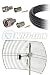 Electronics : 2.4GHz GRID 24dBi+ RP TNC (M) to N MALE LLC400/15m 