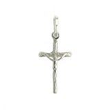 Italian Sterling Silver crucifix cross Pendant/Charm