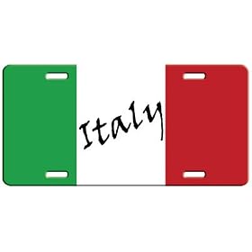 Italia / Italy Flag License Plate