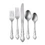 New Oneida Dover 23pc Service For 4 Featuring A Sculptured Fleur-De-Lis And Stylized Handle