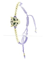 Jewelry: THE JEWEL RACK CRYSTAL TIGER FACE BEAD BRACELET (Purple) - The Jewel Rack