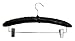 Shiny Black PVC Padded Lingerie Hanger with Clips and Studs