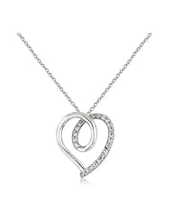 Loop Heart CZ Pendant Necklace