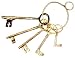 Jailers Brass Skeleton Key Ring Costume Accessory