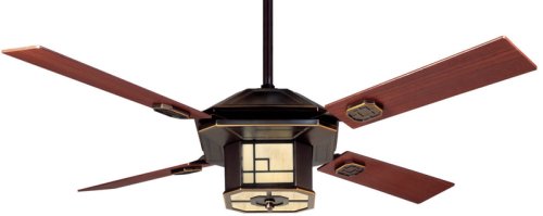 Cosmopolitan P4M55H Bungalow Remote Control Amber Bronze Specialty Ceiling Fan 56 Blade Span