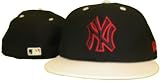 Men`s New York Yankees Basic Black/White Fitted Cap