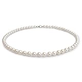 Bling Jewelry White Freshwater Pearl Bridal Necklace 7mm