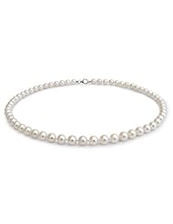 Bling Jewelry 7mm White Freshwater Pearl Bridal Necklace 16in