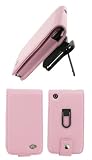 Apple iPhone 3G - Pink Premium Leather Flip Case with Removable Video Stand Rotating Belt Clip - Bundled with Screen Protector (Not Compatible with 1st Generation iPhone)