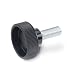 JW Winco Nylon Plastic Hollow Knob, Knurled, Steel Threaded Stud, M4 x 0.7 Thread Size x 20mm Thread Length, 19mm Head Diameter (Pack of 1)