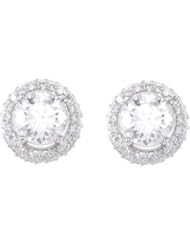 Clevereves 14K White Gold Pair 2 Ct Tw Diamond Earrings