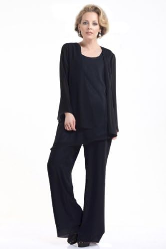 Whatabeautifullife Women's Classic Chiffon Mother Of The Bride Pant Suits