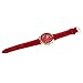 Tenworld Women Lady Girl Gift Analog Quartz Faux Leather Wrist Watch (Red)