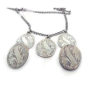Vintage Sterling Silver Handmade Necklace & Earrings