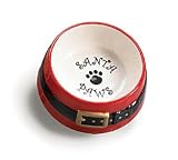 Small Santa Paws Suit Christmas Pet Dish - Bowl for Cat or Dog Food, Water or Treats!