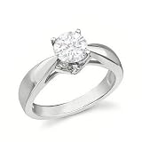0.25 Carat VS2 - GIA Certified Diamond Solitaire Engagement Ring on 14k White Gold
