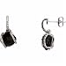 Genuine Onyx and Diamond Earrings