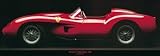 Ferrari Testarossa, 1958 MUSEUM WRAP CANVAS Print With Added Heavy BRUSHSTROKES Unknown 38x13