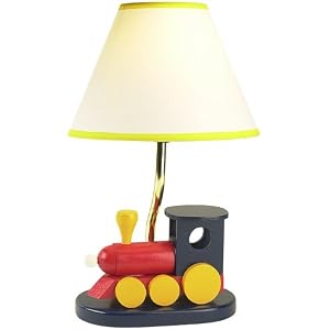 Children's Wooden Train Table Lamp