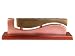 Anodized Aluminum Gold and Red "Wave" Hanukkah Menorah By Yair Emanuel
