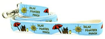 Designer Dog Leash - Solar Powered Pooch Dog Leash - Blue - 3/4