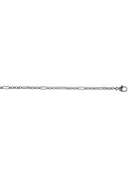 CleverEves 18Kt White Gold Mixed Link Anklet